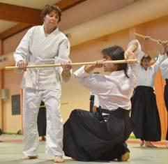 Aïkido avec les élèves d'Alain Peyrache sensei aux dojos de Chemery contres et Soings